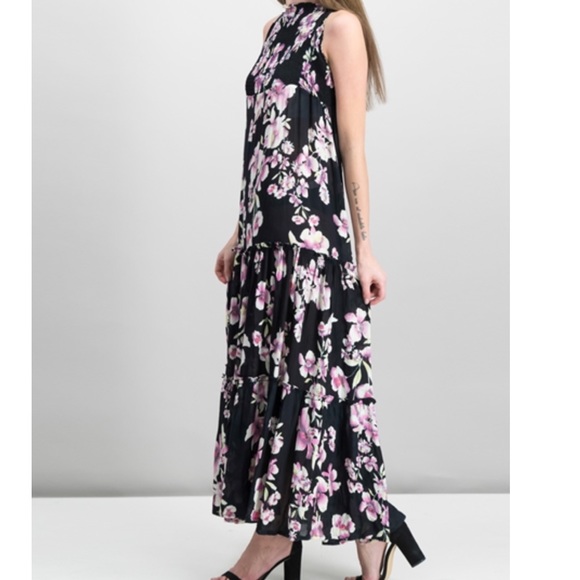 Free People Black Garden Party Floral Maxi Dress NWOT - Picture 4 of 15